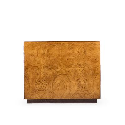  John Widdicomb Co Widdicomb Furniture Co John Widdicomb Mid Century Burlwood and Brass Campaign Executive Desk