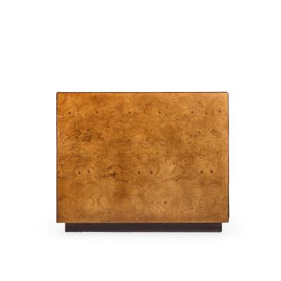  John Widdicomb Co Widdicomb Furniture Co John Widdicomb Mid Century Burlwood and Brass Campaign Executive Desk