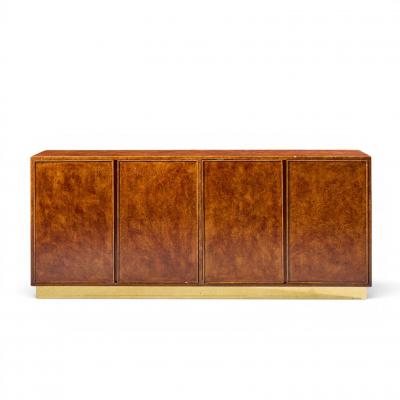  John Widdicomb Co Widdicomb Furniture Co John Widdicomb Mid Century Burlwood and Brass Credenza