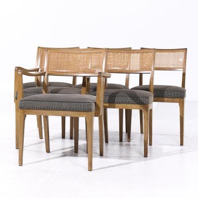  John Widdicomb Co Widdicomb Furniture Co John Widdicomb Mid Century Cane and Bleached Mahogany Dining Chairs Set of 6