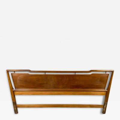  John Widdicomb Co Widdicomb Furniture Co John Widdicomb Mid Century Modern King Size Walnut and Brass Headboard