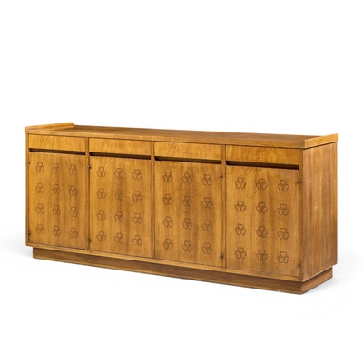  John Widdicomb Co Widdicomb Furniture Co John Widdicomb Mid Century Walnut Clover Credenza