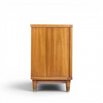  John Widdicomb Co Widdicomb Furniture Co John Widdicomb Mid Century Walnut and Brass Credenza with Hutch
