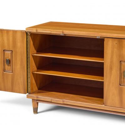  John Widdicomb Co Widdicomb Furniture Co John Widdicomb Mid Century Walnut and Brass Credenza with Hutch
