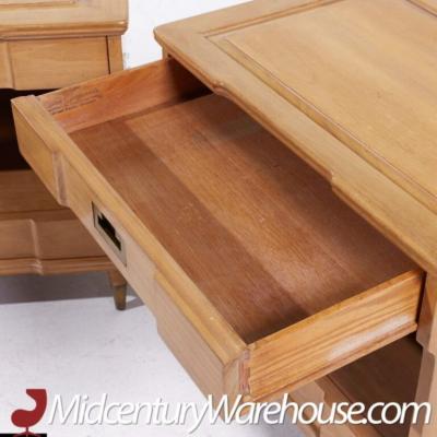  John Widdicomb Co Widdicomb Furniture Co John Widdicomb Mid Century Walnut and Brass Nightstands Pair