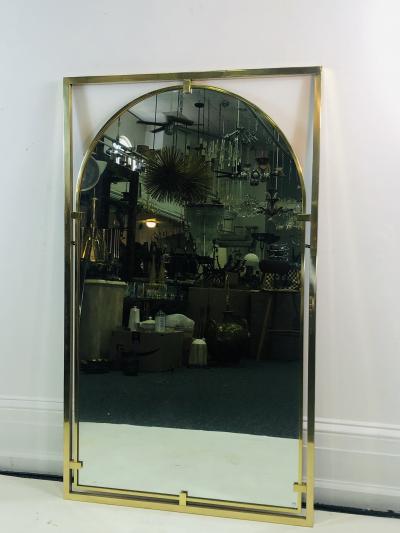  John Widdicomb Co Widdicomb Furniture Co MODERNIST BRASS FRAMED MIRROR DESIGNED BY JOHN WIDDICOMB