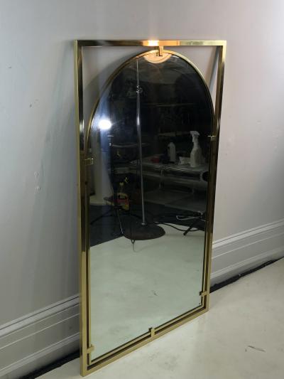  John Widdicomb Co Widdicomb Furniture Co MODERNIST BRASS FRAMED MIRROR DESIGNED BY JOHN WIDDICOMB