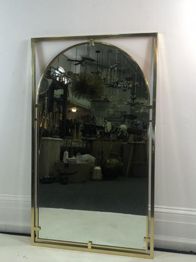  John Widdicomb Co Widdicomb Furniture Co MODERNIST BRASS FRAMED MIRROR DESIGNED BY JOHN WIDDICOMB