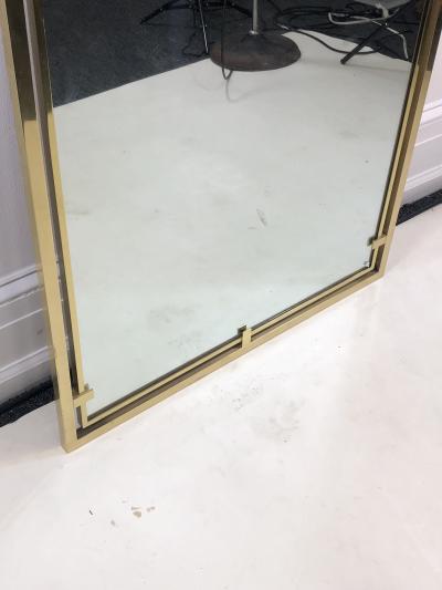  John Widdicomb Co Widdicomb Furniture Co MODERNIST BRASS FRAMED MIRROR DESIGNED BY JOHN WIDDICOMB
