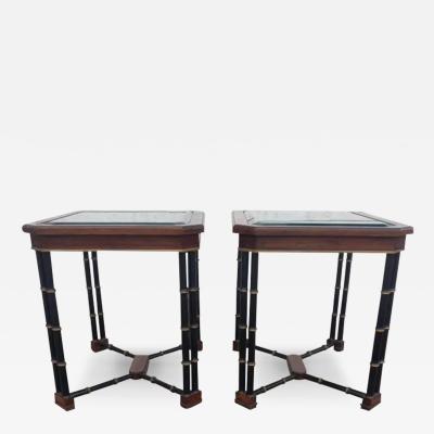  John Widdicomb Co Widdicomb Furniture Co Pair of Faux Bamboo John Widdicomb End Tables