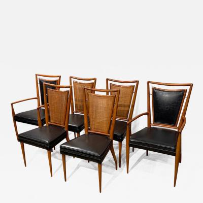  John Widdicomb Co Widdicomb Furniture Co Set of Six Mid Century Modern Dining Chairs 4 Side Chairs 2 Arm Chairs