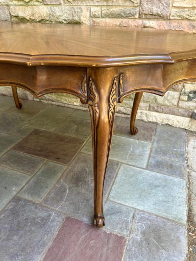  John Widdicomb Co Widdicomb Furniture Co Stunning French Provincial Cabriole Leg Dining Table Mid Century Attr Widdicomb