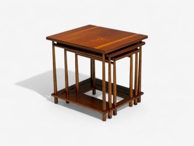  John Widdicomb Co Widdicomb Furniture Co T H Robsjohn Gibbings Widdicomb Mid Century Modern Nesting Tables USA 1950s