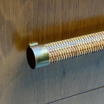 John Widdicomb Co Widdicomb Furniture Co T H Robsjohn Gibbings Widdicomb Walnut Cane Brass Cabinet USA 1950s