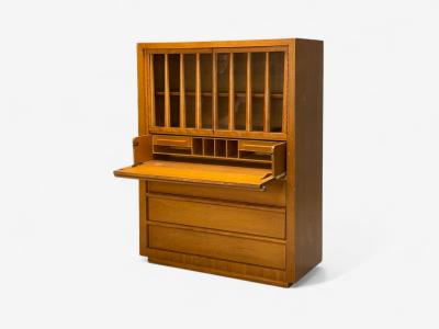  John Widdicomb Co Widdicomb Furniture Co T H Robsjohn Gibbings Widdicomb Walnut Highboy Secretary USA 1960s