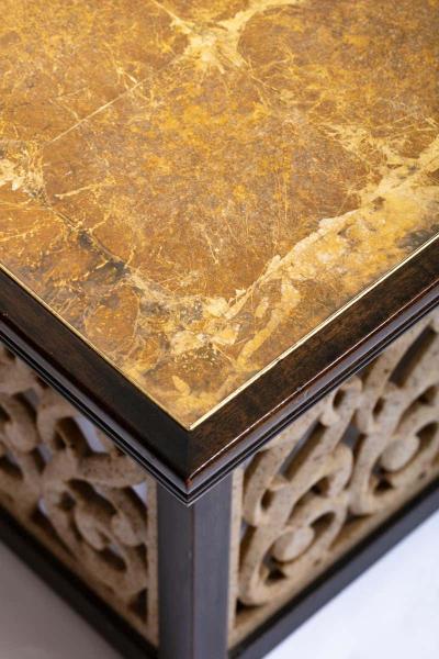  John Widdicomb Co Widdicomb Furniture Co Widdicomb End Table with glomis Top and Resin Sides circa 1960