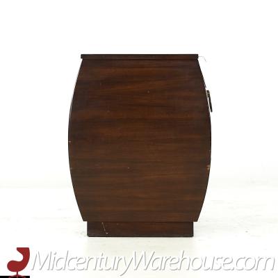  John Widdicomb Co Widdicomb Furniture Co Widdicomb Mid Century Walnut and Brass End Table Nightstands