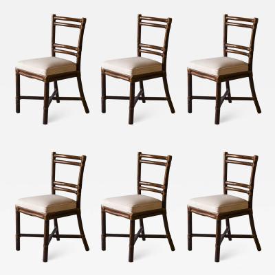  John and Elinor McGuire Elinor And John Mcguire San Francisco 1970 set of 6 Rattan chairs