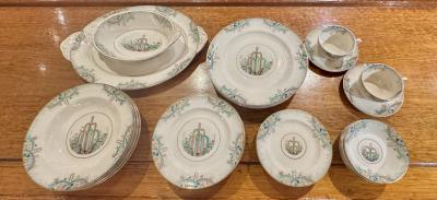  Johnson Bros Les Fontaines China Dinnerware Set from Paris Exposition des Arts D coratifs