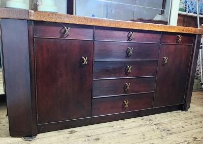  Johnson Furniture Company Paul Frankel 72 Cork Top Sideboard by Johnson Furniture Co 1950s