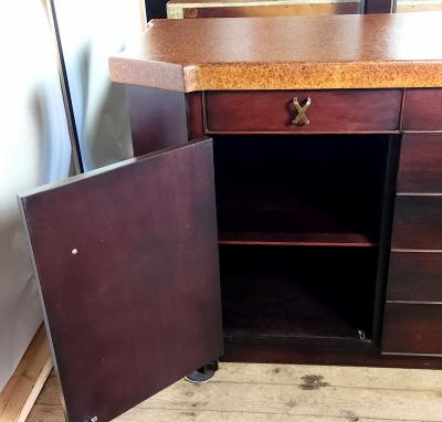  Johnson Furniture Company Paul Frankel 72 Cork Top Sideboard by Johnson Furniture Co 1950s