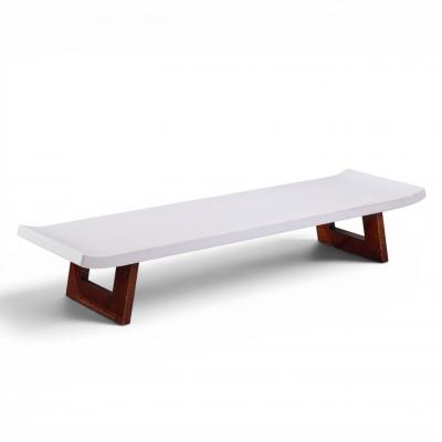  Johnson Furniture Company Paul Frankl for Johnson Furniture Company Cork and Mahogany Coffee Table Bench