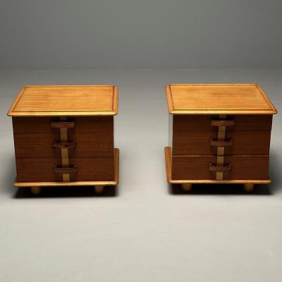  Johnson Furniture Mid Century Modern Paul Frankl John Stuart Nightstands Side End Tables 1950