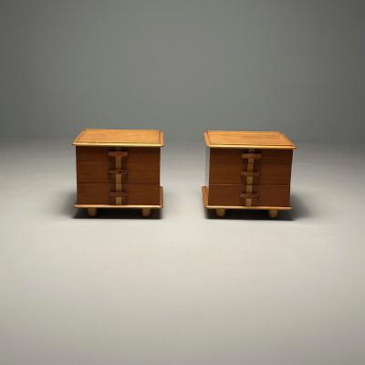  Johnson Furniture Mid Century Modern Paul Frankl John Stuart Nightstands Side End Tables 1950