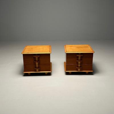  Johnson Furniture Mid Century Modern Paul Frankl John Stuart Nightstands Side End Tables 1950