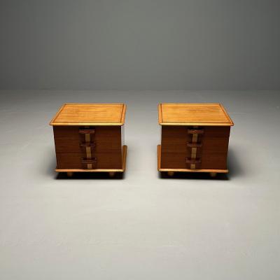  Johnson Furniture Mid Century Modern Paul Frankl John Stuart Nightstands Side End Tables 1950