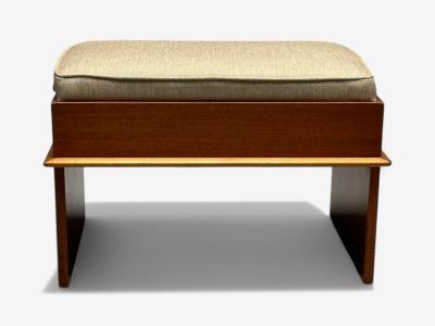  Johnson Furniture Paul Frankl John Stuart Mahogany Maple Rare Station Wagon Ottoman 1950s