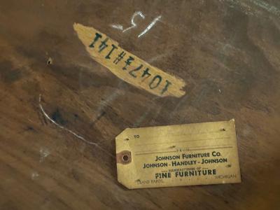  Johnson Furniture Paul Frankl John Stuart Mahogany Maple Rare Station Wagon Ottoman 1950s