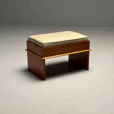  Johnson Furniture Paul Frankl Johnson Furniture Station Wagon Bench Rock Maple Fabric 1950s