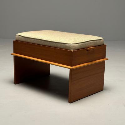  Johnson Furniture Paul Frankl Johnson Furniture Station Wagon Bench Rock Maple Fabric 1950s