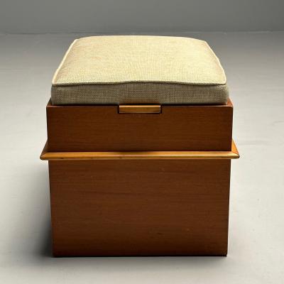  Johnson Furniture Paul Frankl Johnson Furniture Station Wagon Bench Rock Maple Fabric 1950s