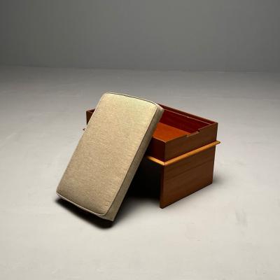  Johnson Furniture Paul Frankl Johnson Furniture Station Wagon Bench Rock Maple Fabric 1950s