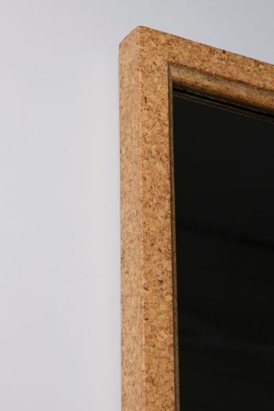  Johnson Furniture Paul Frankl Large Waxed Cork Wall Mirror for Johnson Furniture 1950s