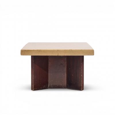  Johnson Furniture Paul Frankl for Johnson Furniture Mid Century Mahogany and Cork Coffee Table