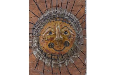  Johnson Vintage Studio Ceramic Sun Figure Pottery Signed Johnson