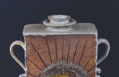  Johnson Vintage Studio Ceramic Sun Figure Pottery Signed Johnson