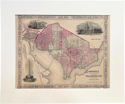  Johnson and Ward 1865 Johnsons Georgetown and The City of Washington Map by Johnson and Ward