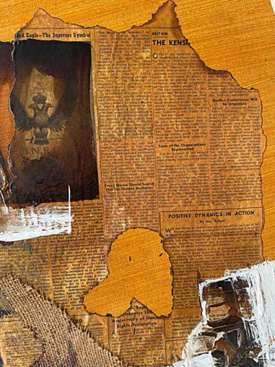  Jonas Gerard Vintage Jonas Gerard Abstract Painting Collage Symposium 