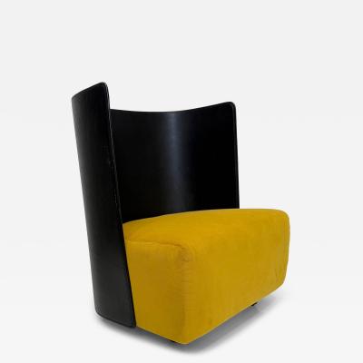  Jonathan De Pas Donato D Urbino Paolo Lomazzi DUrbino Lomazzi for Zanotta 1984 Campo High Back Chair in Leather and Fabric