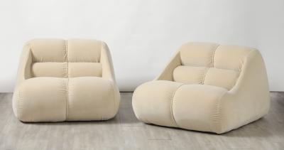  Jonathan De Pas Donato D Urbino Paolo Lomazzi De Pas D Urbino Lomazzi for BBB Bonacina Pair of Ciuingam Lounge Chairs 1967