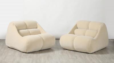  Jonathan De Pas Donato D Urbino Paolo Lomazzi De Pas D Urbino Lomazzi for BBB Bonacina Pair of Ciuingam Lounge Chairs 1967