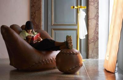  Jonathan De Pas Donato D Urbino Paolo Lomazzi Leather Joe Chair Designed by De Pas DUrbino Lomazzi for Poltronova Italy