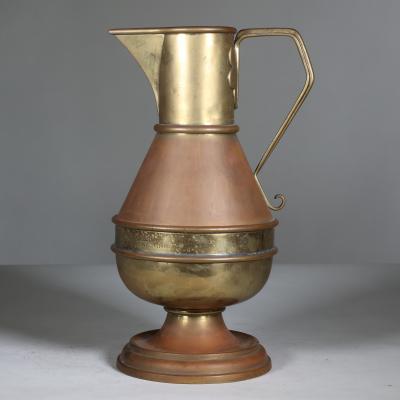  Jones Willis Jones Willis Gothic Revival brass jug from the Church of St Barnabas of Darwen