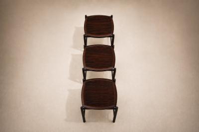  Jorge Jabour Brazilian Modern Nesting Tray Tables in Rosewood by Jorge Jabour