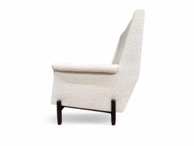  Jorge Jabour Club Chair in Hardwood Boucle Jorge Jabour 1960s Lot 233A