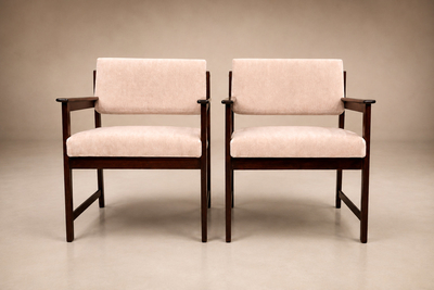  Jorge Jabour Pair of Brazilian Mid Century Modern Rosewood Armchairs by Jorge Jabour Mauad